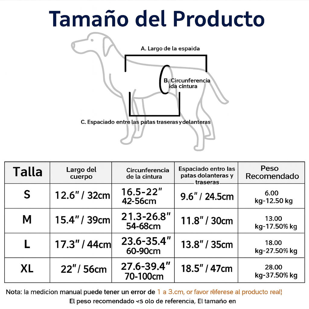 OrtoSpine™ – Arnés Ortopédico Lumbar para Perros