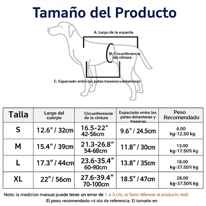 OrtoSpine™ – Arnés Ortopédico Lumbar para Perros